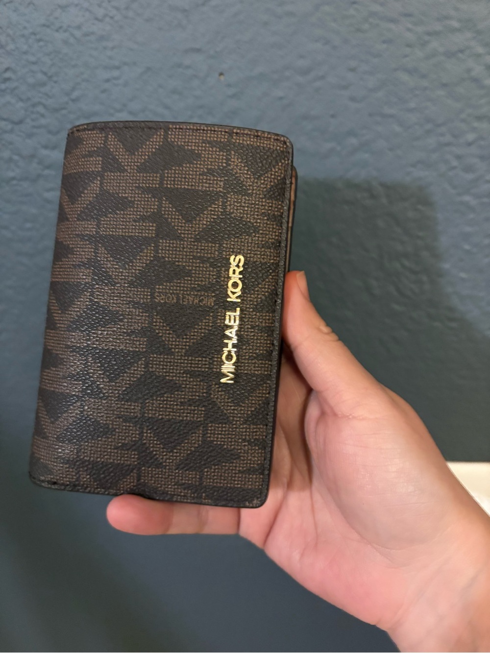 Michael Kors Brown Signature snap Wallet